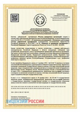 Приложение к сертификату для ИП Зерноград Сертификат СТО 03.080.02033720.1-2020